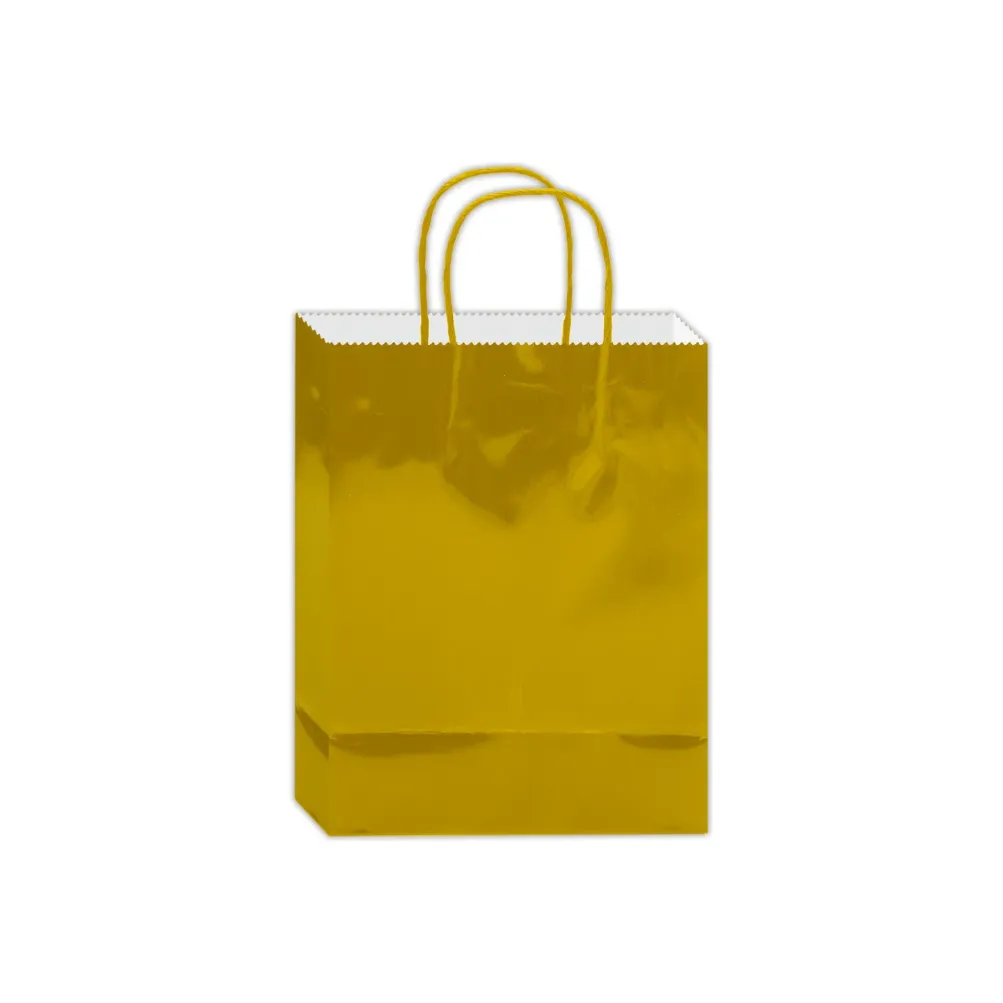 Glossy Gift Bag Gold 10x8x4"