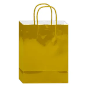 Glossy Gift Bag Gold 13x10.5x5.5"