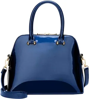 Glossy Patent Leather Handbags Purse Women Dome Satchel Bag Top Handle Handbag Ladies Shoulder Bag Crossbody Bags