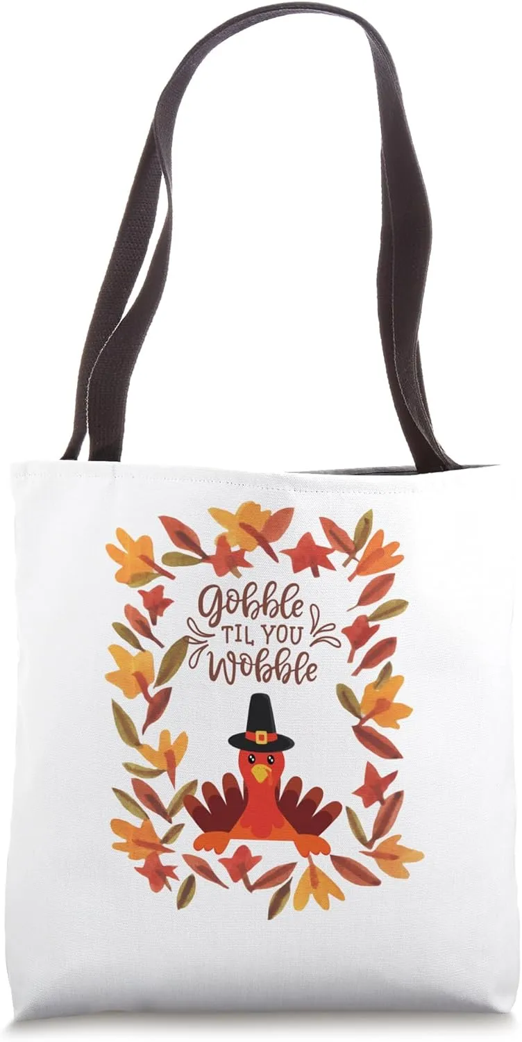 Gobble wobble Turkey Tote Bag