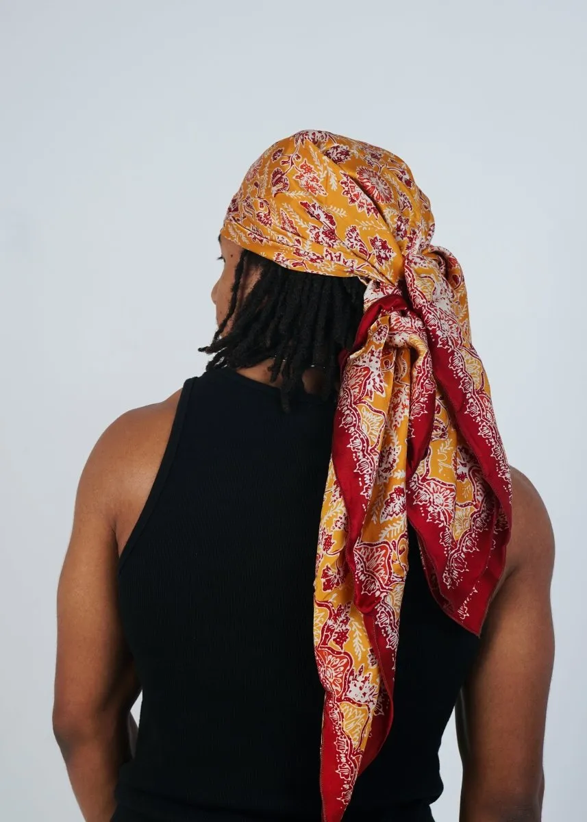 GOLD & CARDINAL REFINED SILK SQUARE