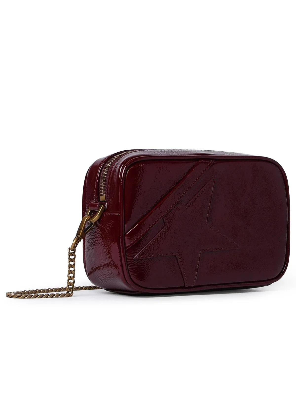 Golden Goose Star Crossbody Bag In Burgundy Lear