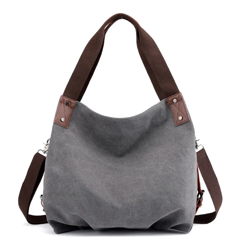 Graceful Women's Solid Color Fashion Canvas Crossbody Bags