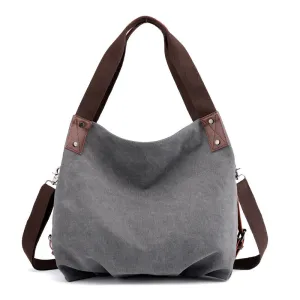 Graceful Women's Solid Color Fashion Canvas Crossbody Bags