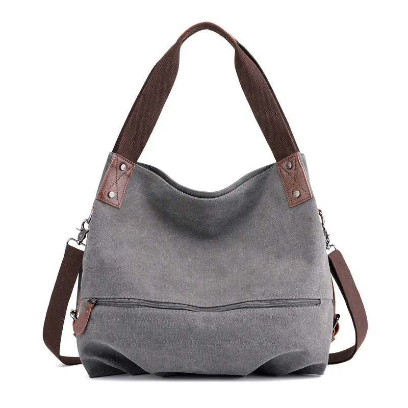 Graceful Women's Solid Color Fashion Canvas Crossbody Bags