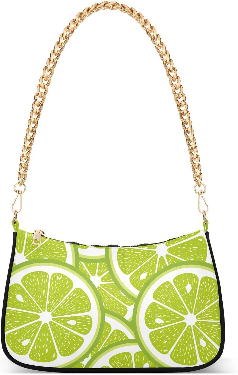 Green Lime Fruits Shoulder Bags for Women Small Handbags Mini Clutch Purse