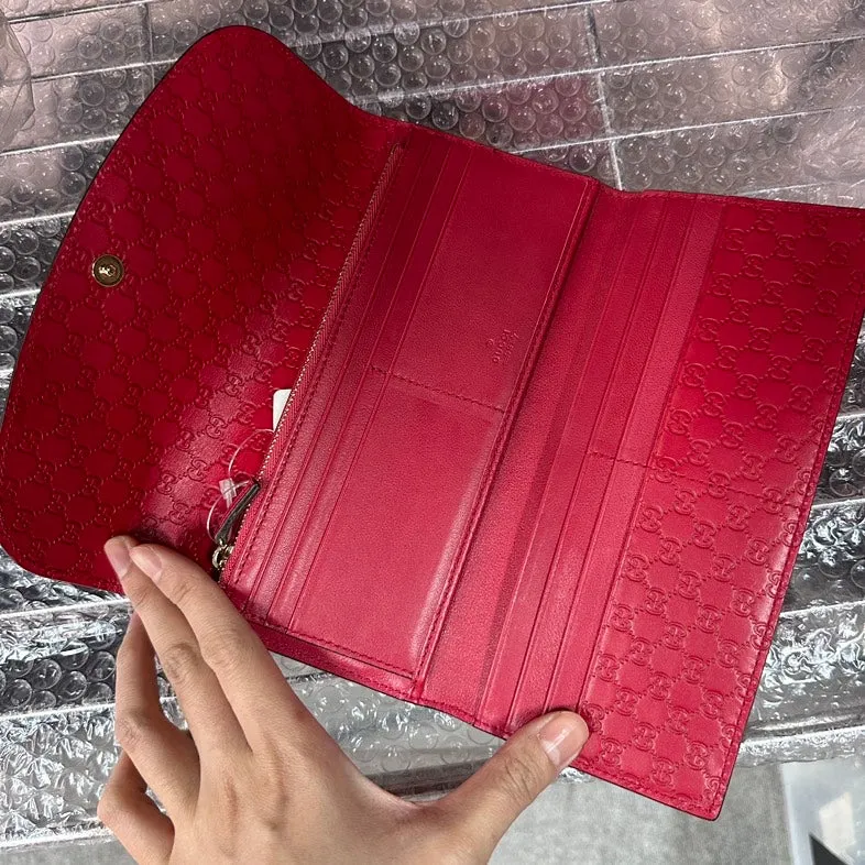 Gucci GG Marmont Red Leather Wallet