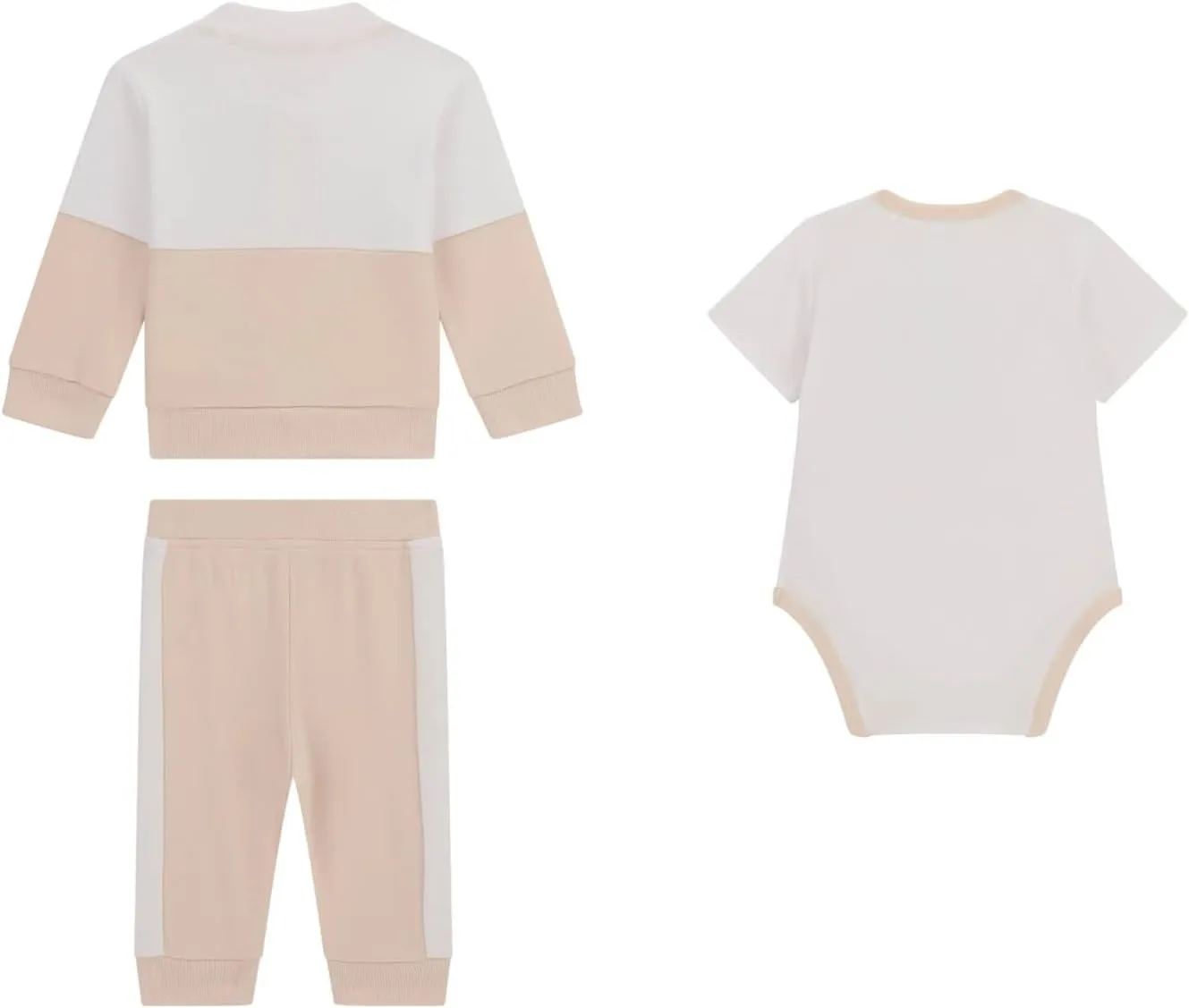 GUESS Unisex Baby Eco Set Active Sweatshirt, Pants and Short Sleeve Bodysuit