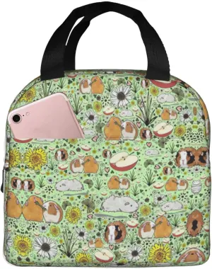 Guinea Pig Print Lunch Bag,Reusable Insulated Lunch Tote Bag For Work/Office/Picnic/Travel
