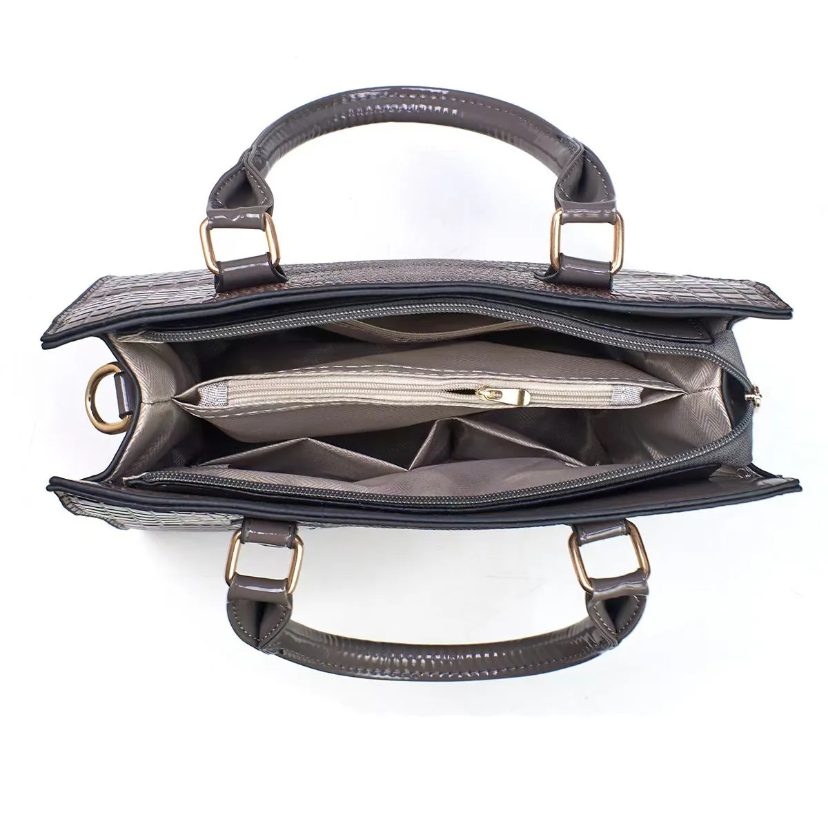 H1828 - Vintage Crocodile Pattern Fashion Handbag Set