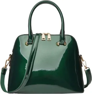 Handbag for Women Shiny Patent Leather Crossbody Bag Glossy Shoulder Bags Fashion Satchel Purses Top Handle Bags