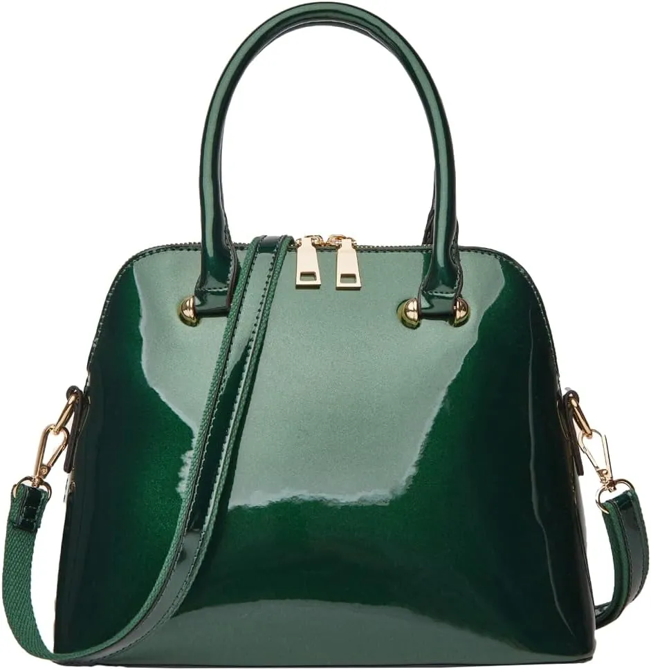 Handbag for Women Shiny Patent Leather Crossbody Bag Glossy Shoulder Bags Fashion Satchel Purses Top Handle Bags