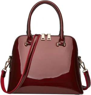 Handbag for Women Shiny Patent Leather Crossbody Bag Glossy Shoulder Bags Fashion Satchel Purses Top Handle Bags