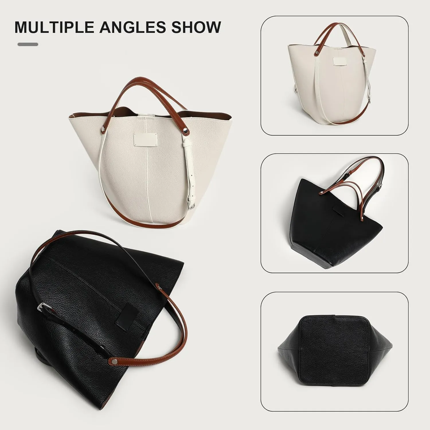 Handcrafted Dress-age handbag bucket bag Large Capacity Vegetable Basket Handbags All-Match Shoulder