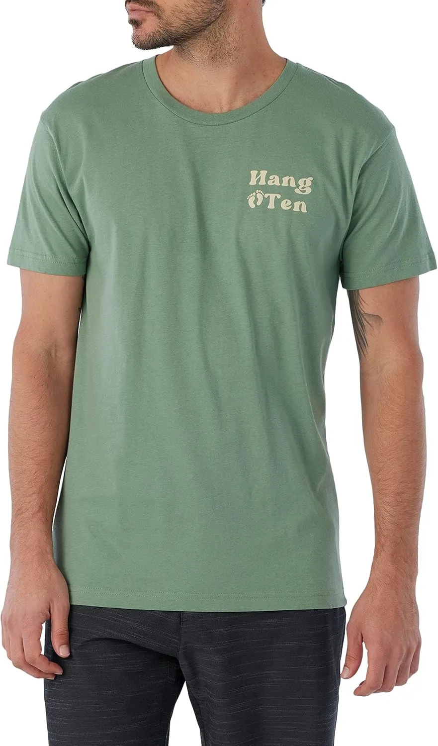 Hang Ten Mens Diamond Logo Graphic T-Shirt - Comfortable Graphic Tees for Men - Short Sleeve Screen Printed Tshirt