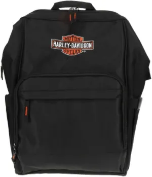 Harley-Davidson Embroidered Bar & Shield Diaper Canvas Backpack - Black