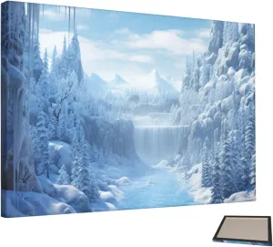 HCLYvexiria Decorative Painting Wall Art Canvas Painting Snow Ice World Posters Decorative Aesthetic Painting for Living Room Unframed to Hang Canvas Wall Decor for Room Bedroom