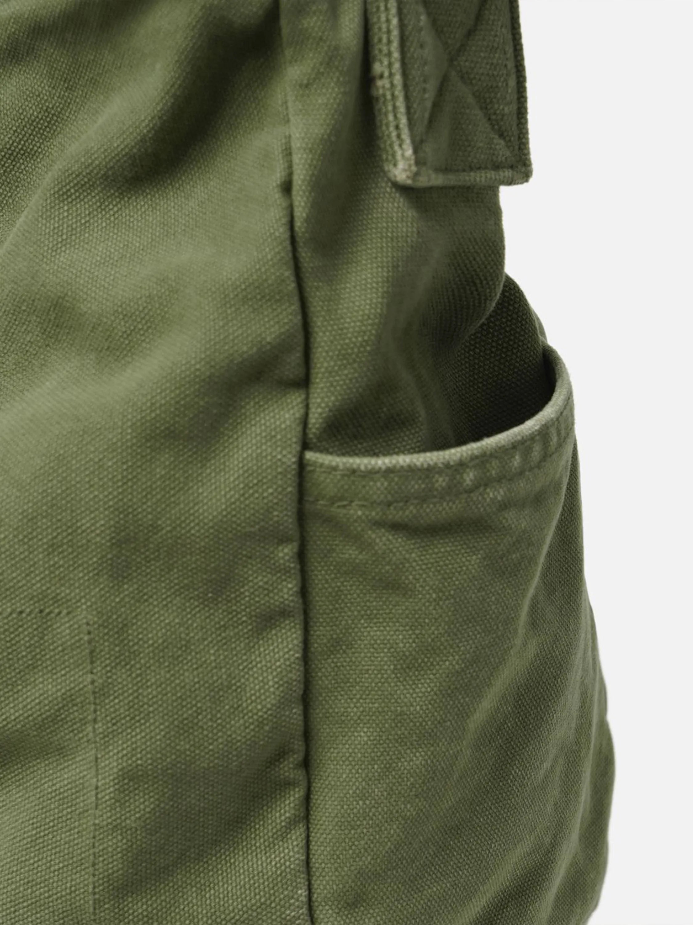 Heavy Canvas Shoulder Bag - Olive