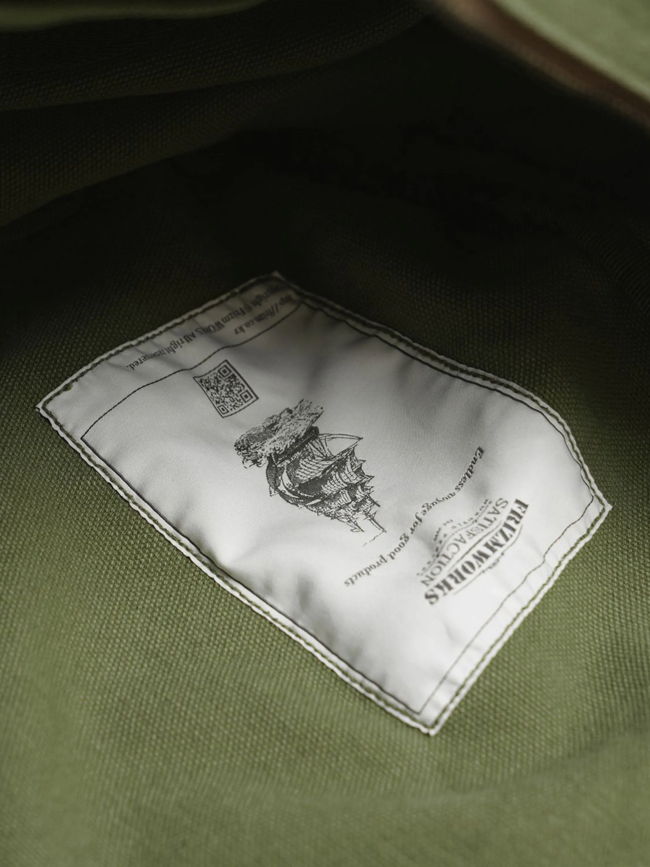 Heavy Canvas Shoulder Bag - Olive