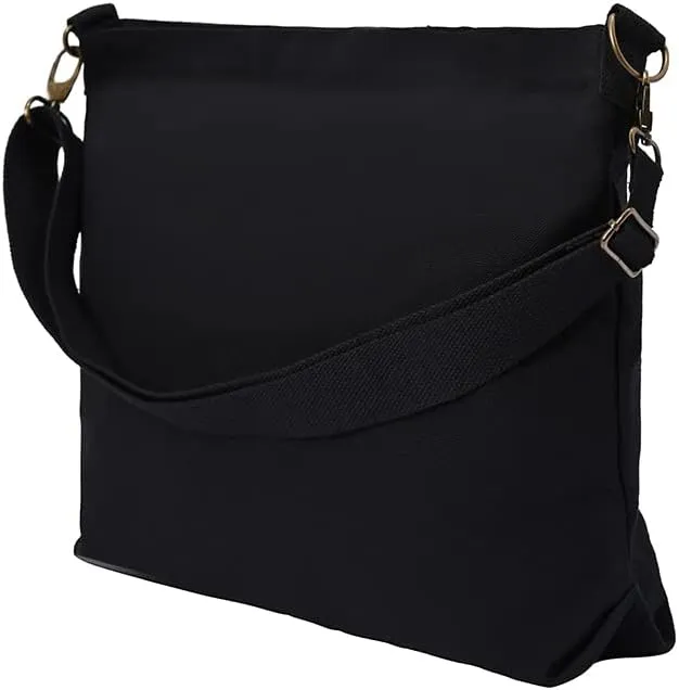 Heavy Duty Canvas Zipper Close Messenger Shoulder Crossbody Bag Fashion Satchel Multi Purpose Daily Use Casual Tote
