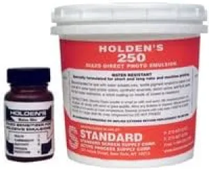 Holden's Screen Supply #250 Orange Photo Emulsion for Textile Printing |Screen Printing Solution for Professional Fabric & Garment Designs - Ideal for Creating Detailed Patterns