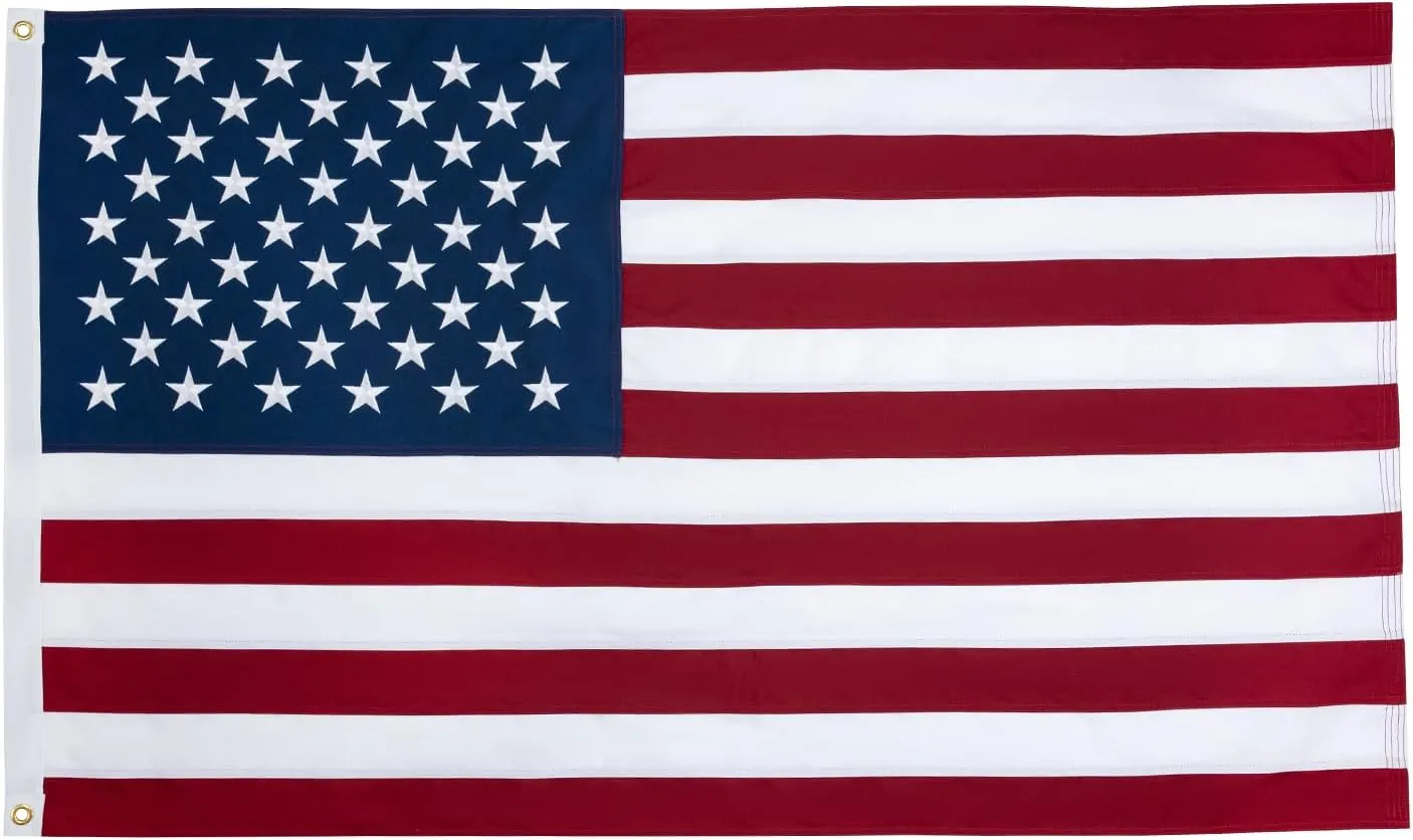 Homissor 100% Cotton Flag American Flags 3x5 Ft New Cotton USA Flag Heavy Duty Outdoor Fade Resistant Embroidered Stars