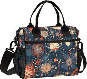 Insulated Lunch Bag Women - Stellar Ember Dandelions Dandelion Lunch Box for Men, Leak Resistant, Adjustable Shoulder Strap, Durability Nylon, for Work, Travel, Outdoor Activities