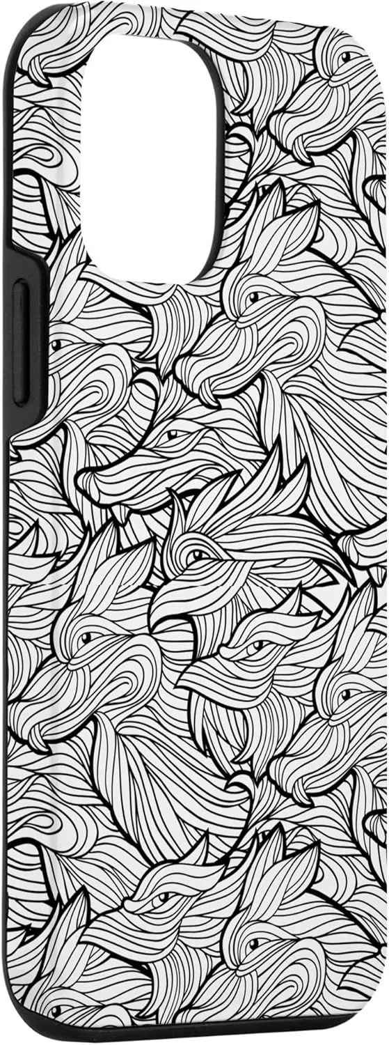 iPhone 12 mini Running Forest Wolves Pattern Case