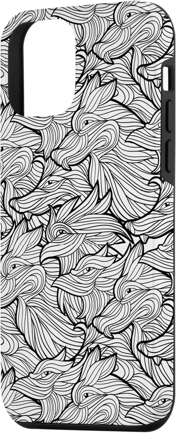 iPhone 12 mini Running Forest Wolves Pattern Case