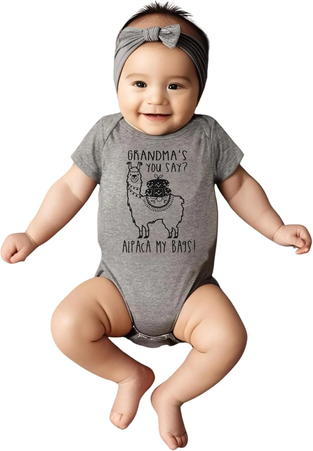 It's Your Day Clothing Grandmas You Say Alpaca My Bags Bodysuit - Funny Llama Baby Boy Girls Clothes Baby Gifts Unisex Romper