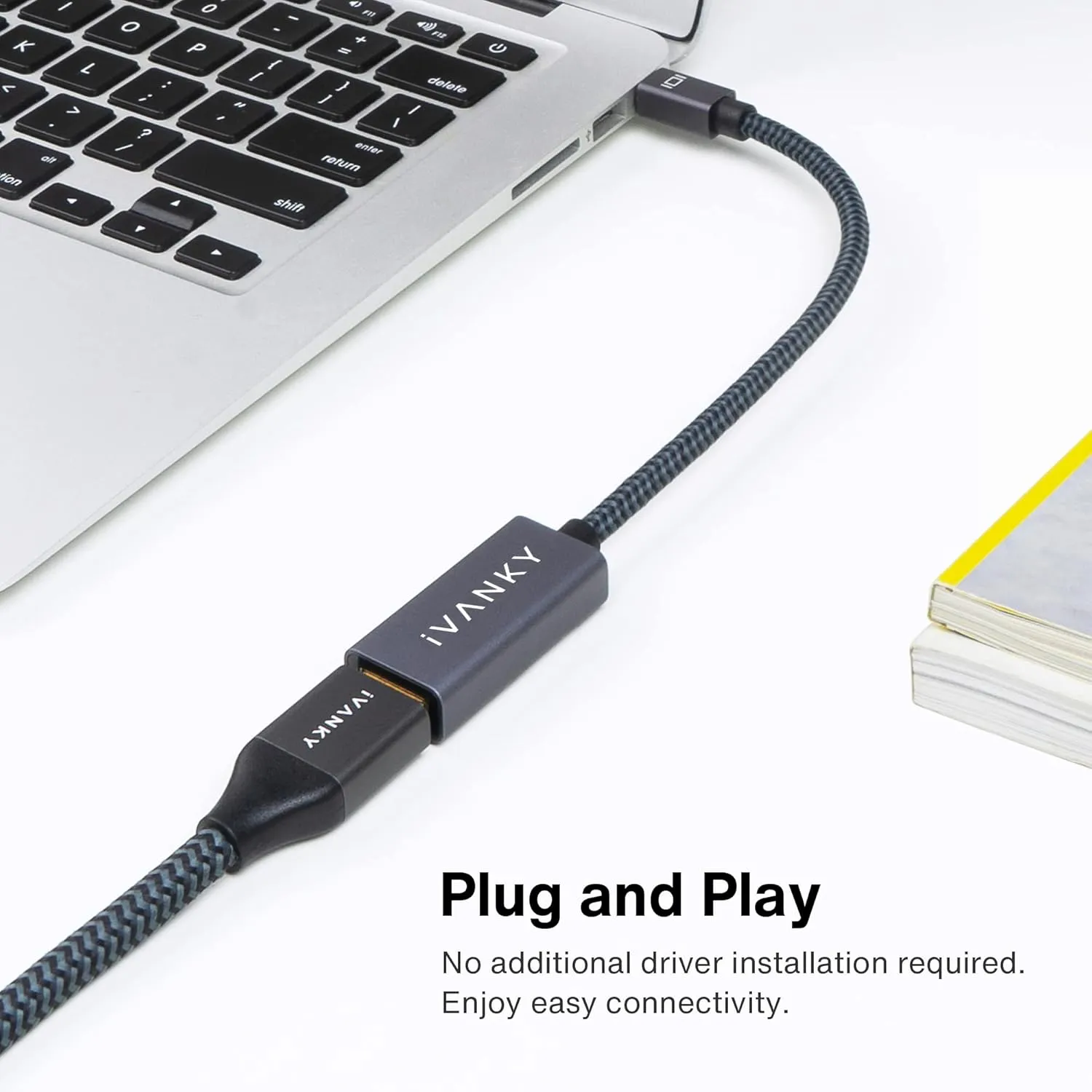 IVANKY Mini Displayport to HDMI Adapter [2-Pack, Super Slim, Braided] Thunderbolt 1&2 to HDMI, Mini DP to HDMI Adapter for Microsoft Surface Pro/Dock, MacBook Air/Pro, Monitor, Projector - Space Grey