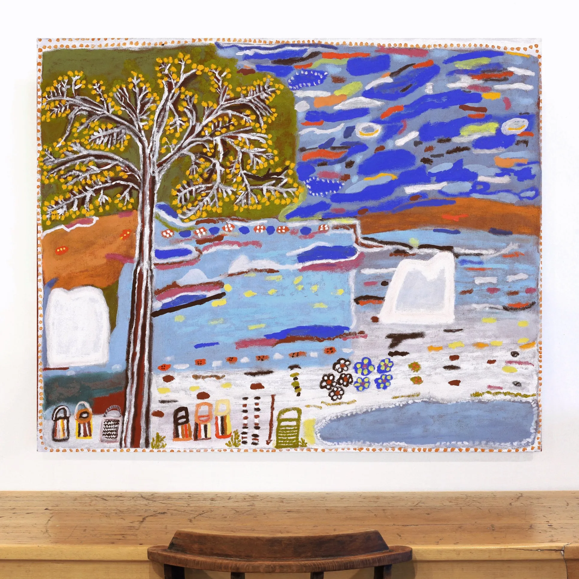 Janet Koongotema, Waangk Alke – Story Place, 120x100cm