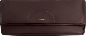 Jason Wu Women's Fold-Over Leather Clutch Bag, Grape, One Size