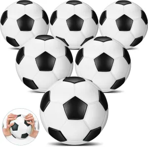 Jenaai 6 Pcs 6'' Soft Foam Soccer Balls for Kids Mini Sponge Ball Slow Rising for Indoor Mini Soccer Hoops Beach Swimming Pool Balls Sport Gift for Adults Outdoor Practice Backyard(Black,White)