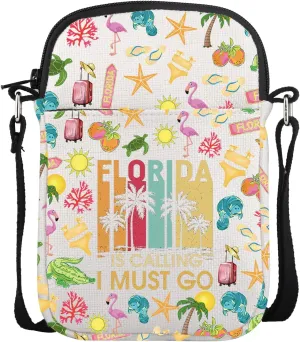 JNIAP Sunshine State Crossbody Purse Bags Florida Beach Lover Gift Florida Vacation Gift