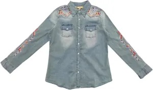Johnny Was Kresley Western Shirt - W10125-3 (Denim Blue, XL)