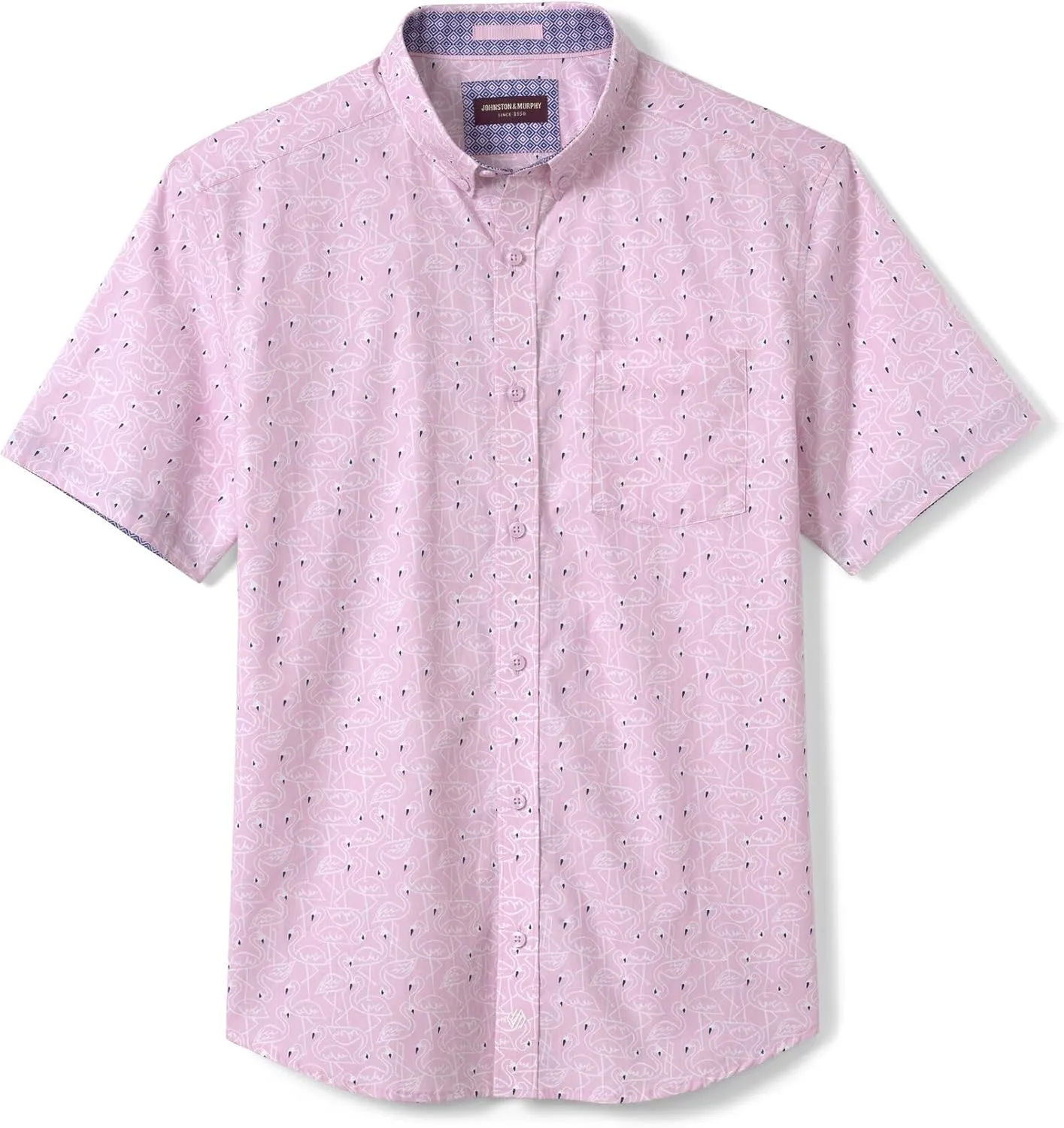 Johnston & Murphy Men's Printed Cotton Short-Sleeve