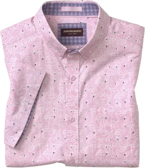 Johnston & Murphy Men's Printed Cotton Short-Sleeve