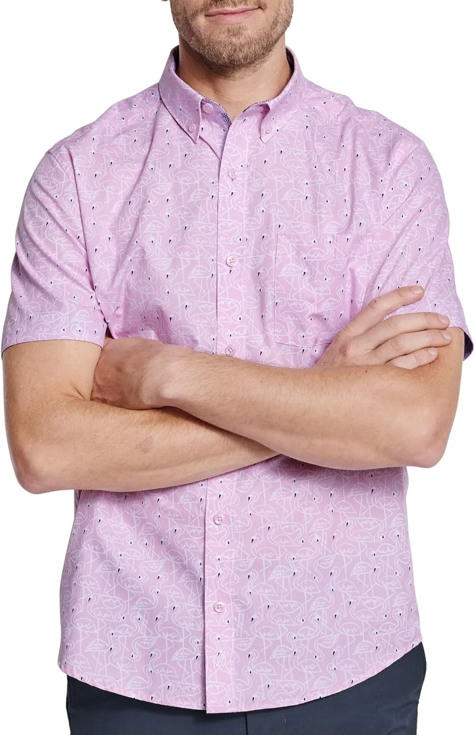 Johnston & Murphy Men's Printed Cotton Short-Sleeve