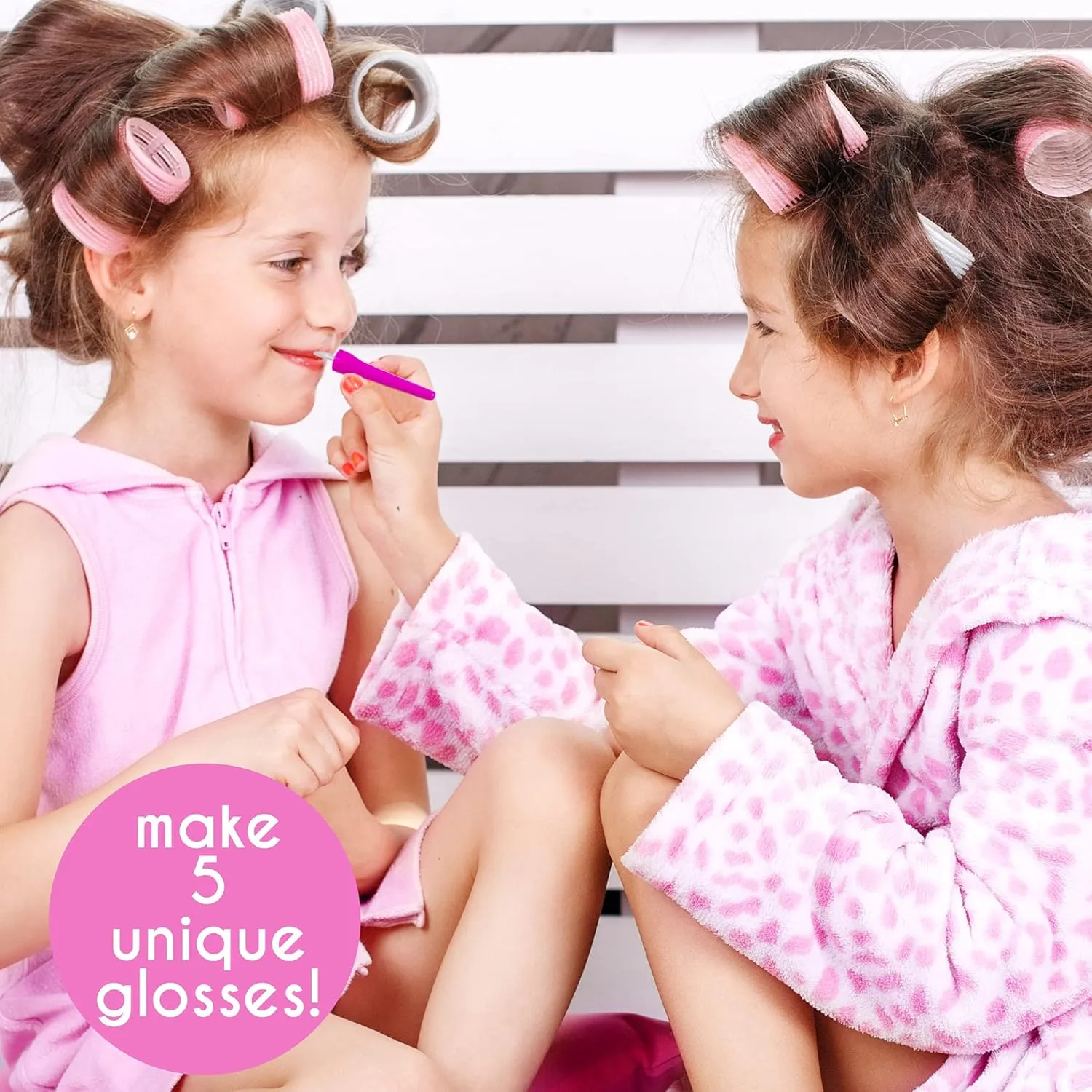 Just My Style Shimmer Pop Lip Gloss, Create 5 Lollipop-Shaped Lip Glosses, Includes Funnel, Empty Lip Gloss Containers, Sweet Lip Gloss Base, Body Glitter & More, DIY Lip Gloss, Multi (208316J)
