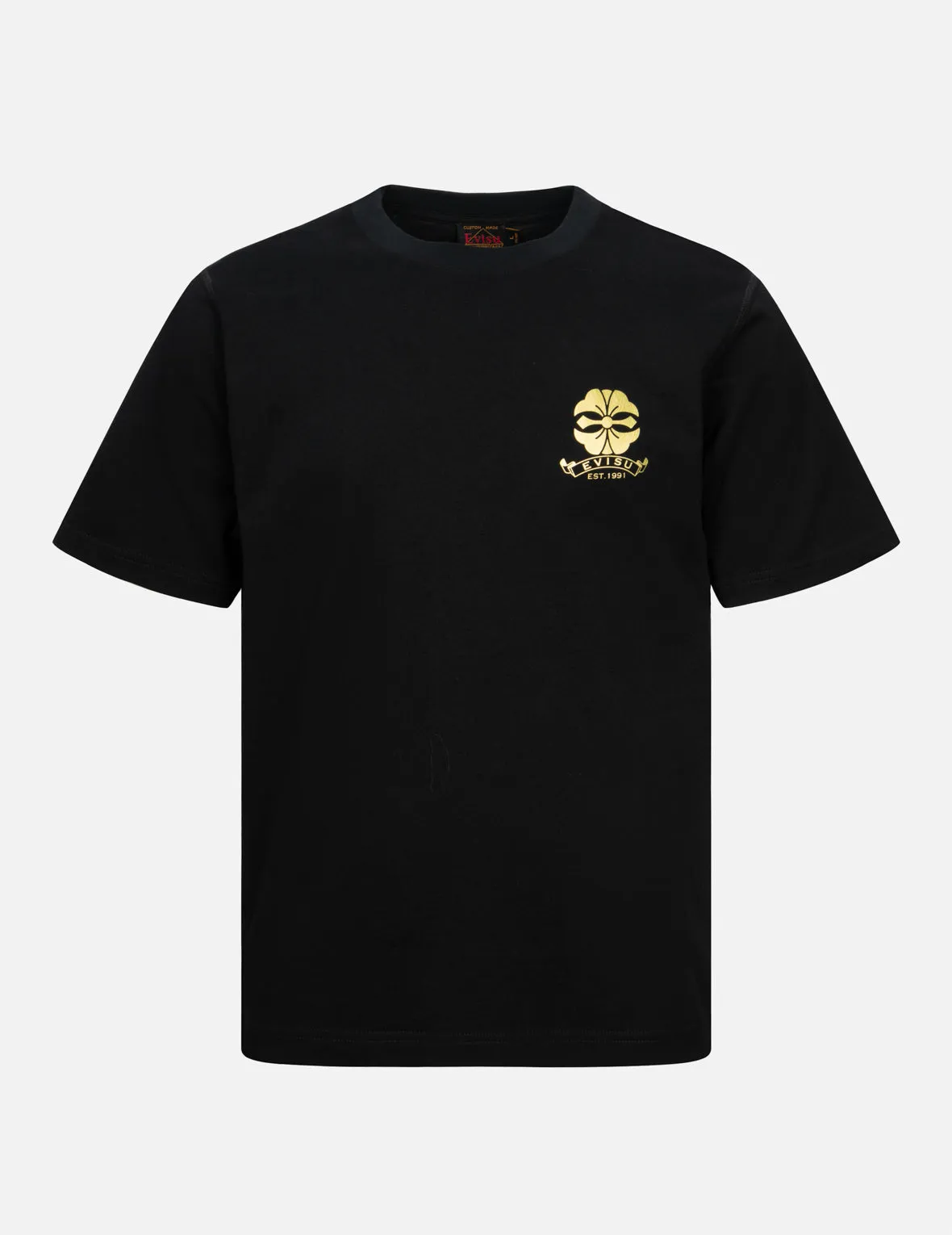 Kamon and Logo Foil Print Regular Fit T-shirt