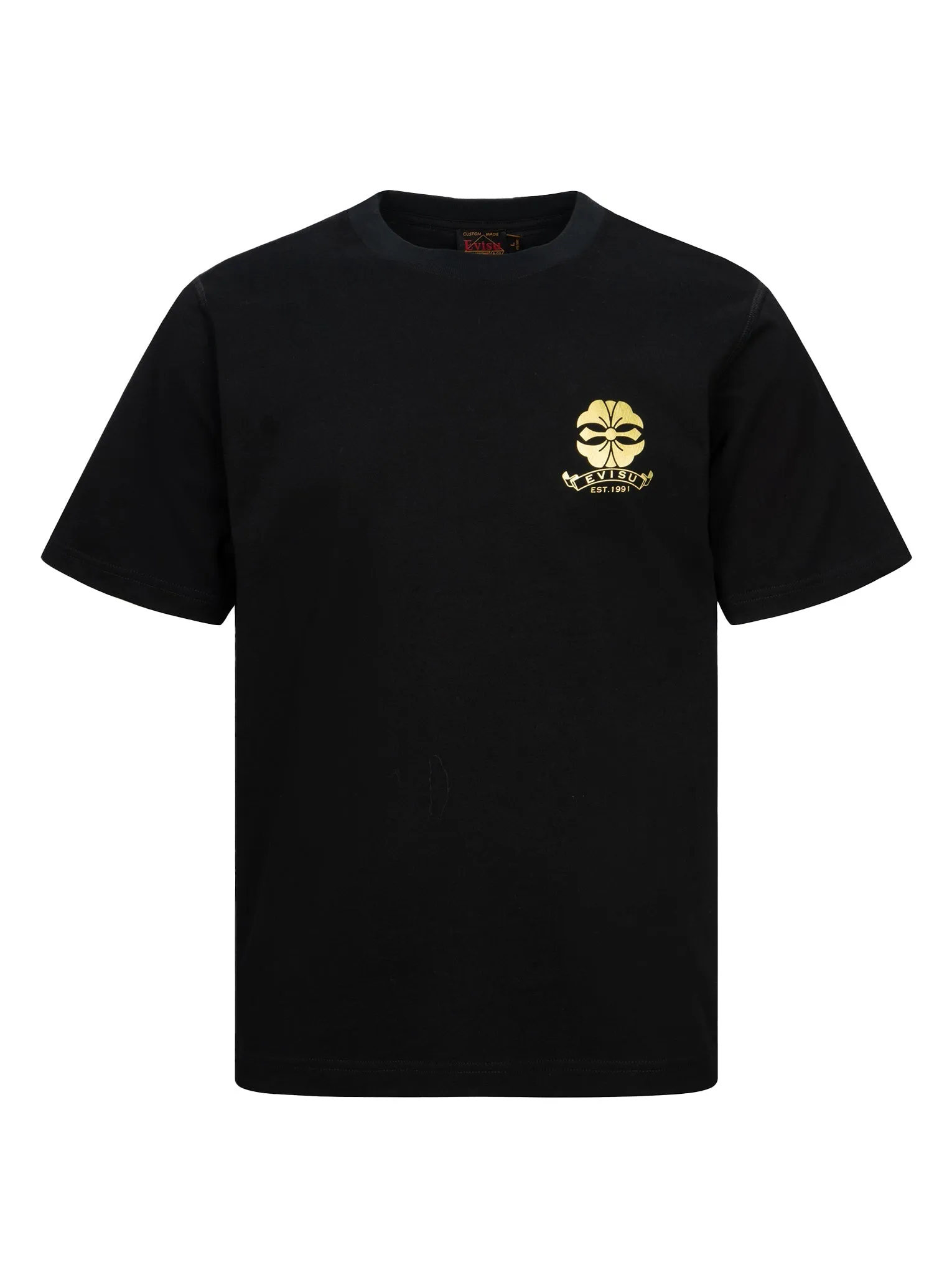 Kamon and Logo Foil Print Regular Fit T-shirt