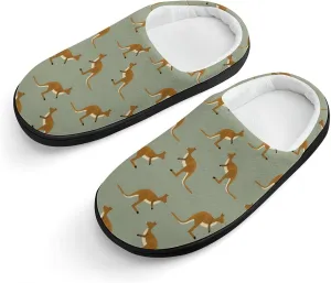 Kangaroo Animal Print Print Slippers for Boys Girls Home Cotton Slippers Non-Slip Warm Little Kids Slippers