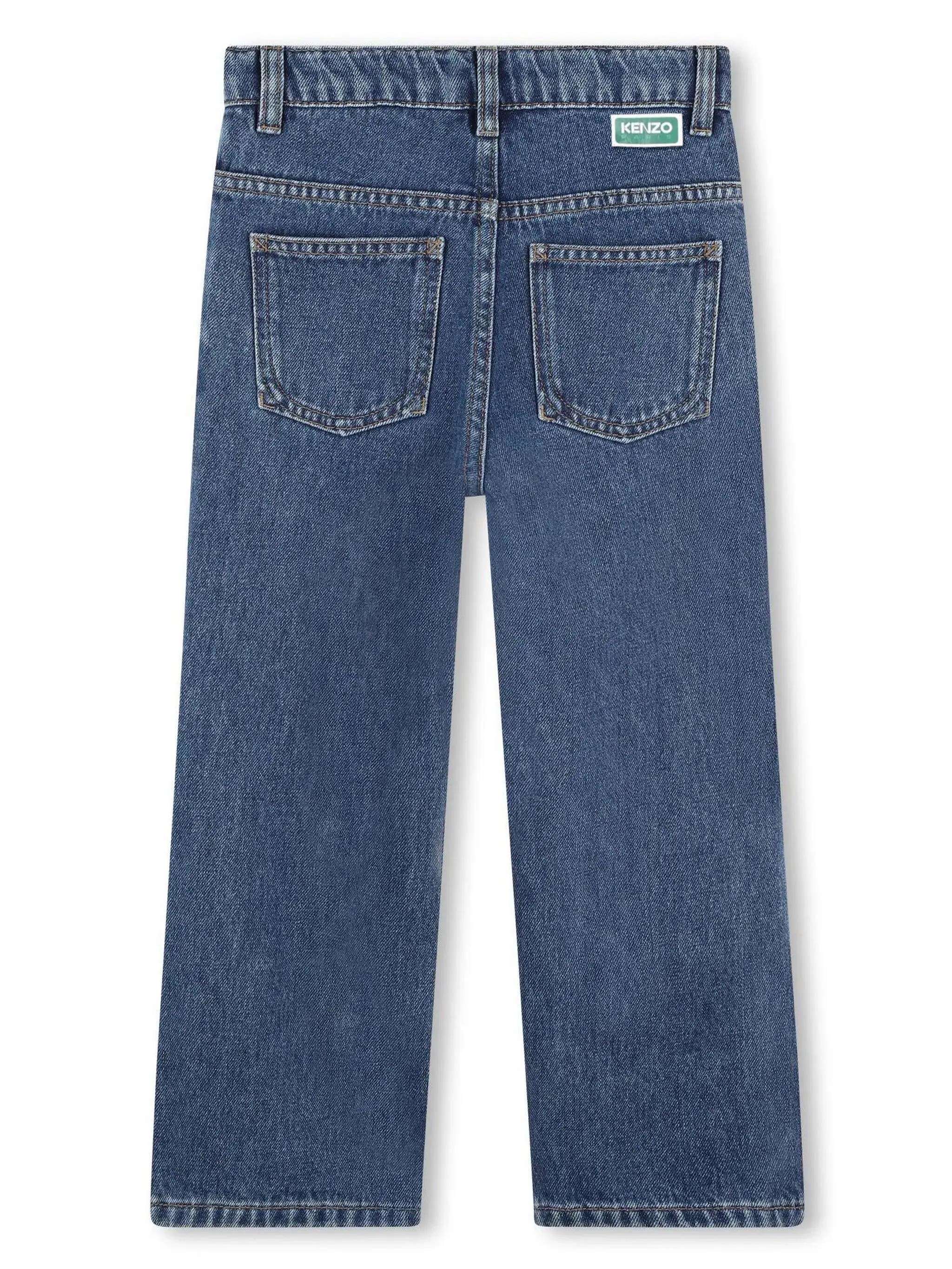 Kenzo Kids logo-appliqué jeans