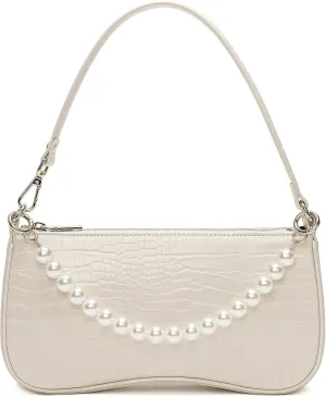 Keyli Small Shoulder Bag for Women Simple Leather Handbags Trendy Clutch Hobo Purse