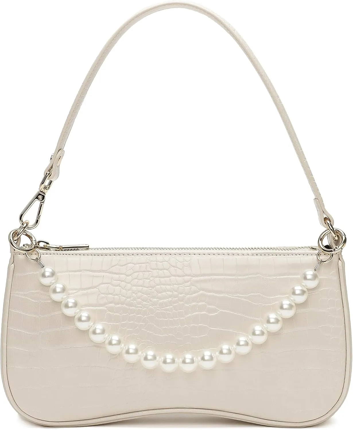 Keyli Small Shoulder Bag for Women Simple Leather Handbags Trendy Clutch Hobo Purse