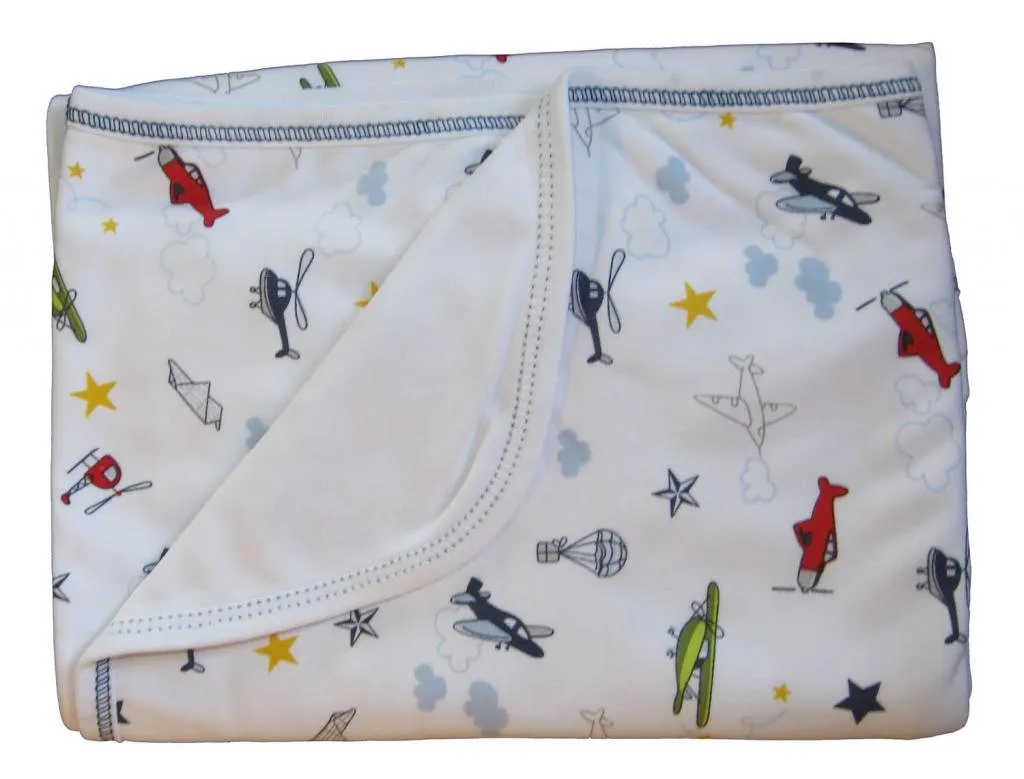 Kissy Kissy - Aviators Print Blanket-One Size White