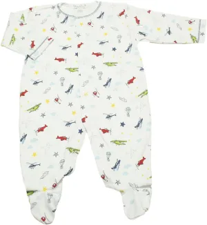 Kissy Kissy - Aviators Print Footie