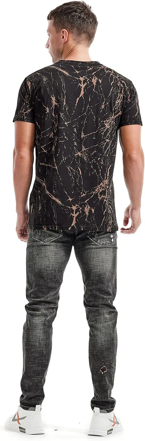 KLIEGOU Mens Hipster Hiphop Tees - Fashion Print T-Shirts