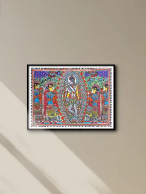 Krishna and the Gopis in Madhubani by Vibhuti Nath